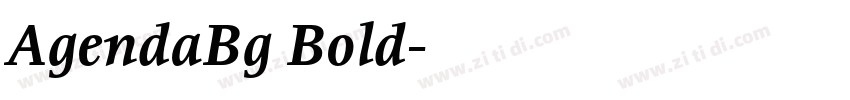 AgendaBg Bold字体转换 AgendaBg Bold字体转换